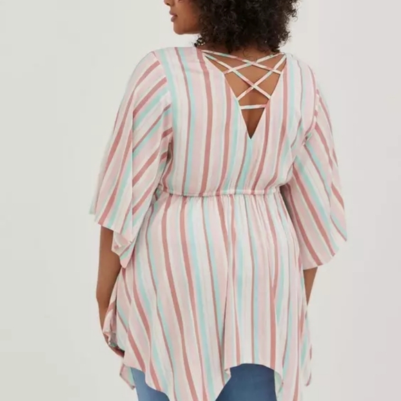 Babydoll Stretch Challis Dolman Sleeve Tunic Top FINAL MARKDOWN - Picture 3 of 4